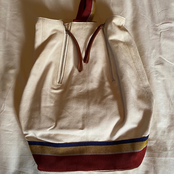 State Canvas & Multicolored Thick Grosgrain Backpack - Picture 3 of 15